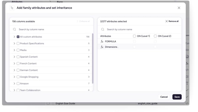 Add family attributes