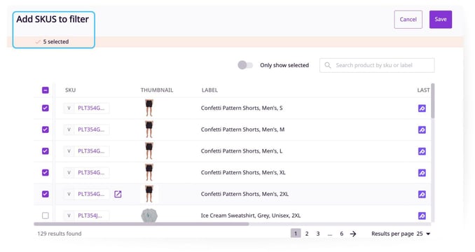 RELATIONSHIPS-SKUS TO FILTER