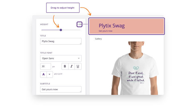 Product sheets - header height