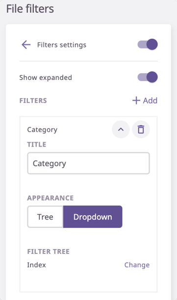filter e-catalog