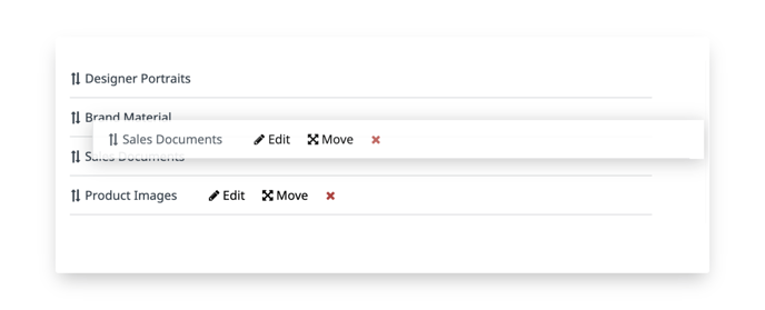 sorting asset categories