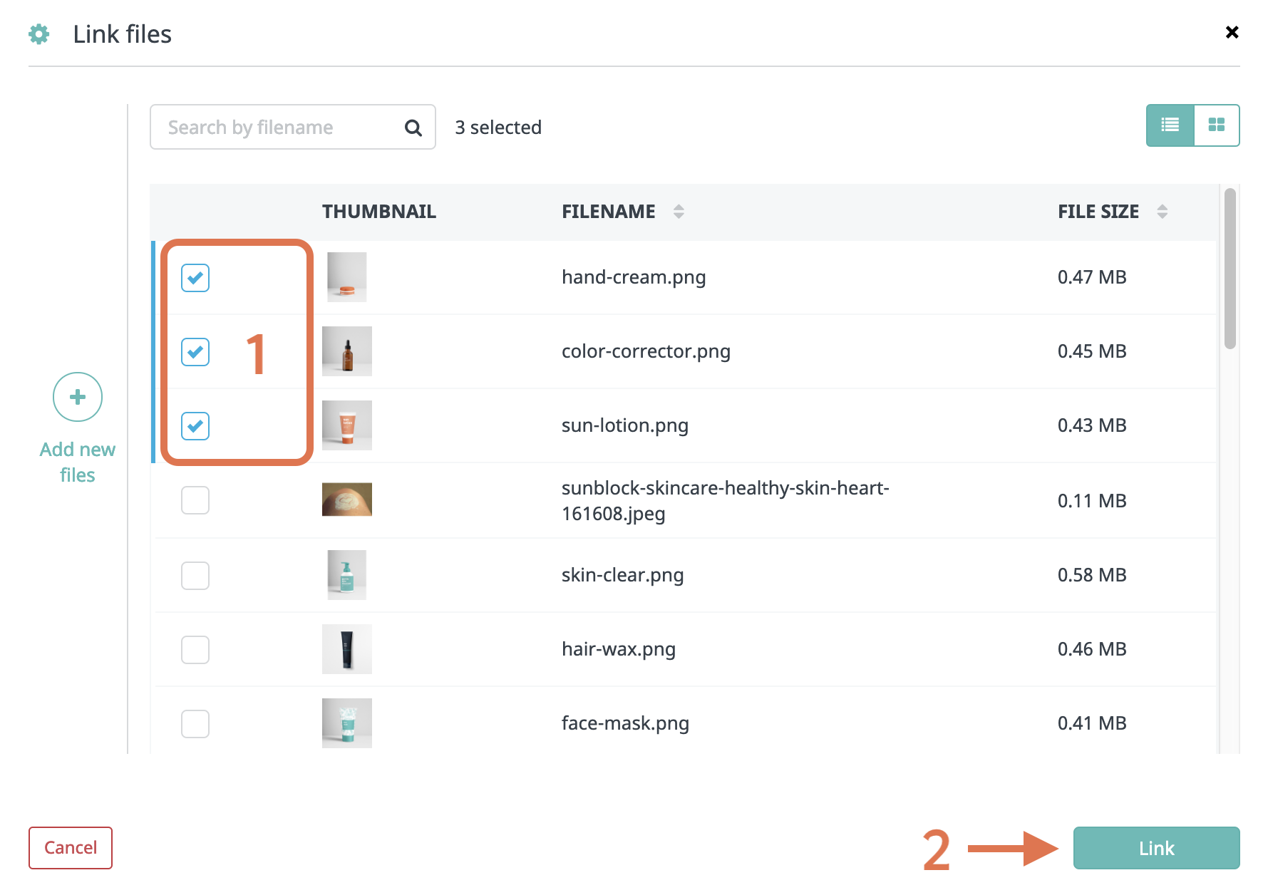 linking to existing files